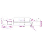 Ensemble de canapés 3 pcs gris clair velours – Image 6