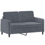 Ensemble de canapés 3 pcs gris foncé velours – Image 2
