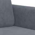 Ensemble de canapés 3 pcs gris foncé velours – Image 4
