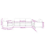 Ensemble de canapés 3 pcs noir velours – Image 6