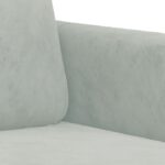 Ensemble de canapés 2 pcs gris clair velours – Image 3