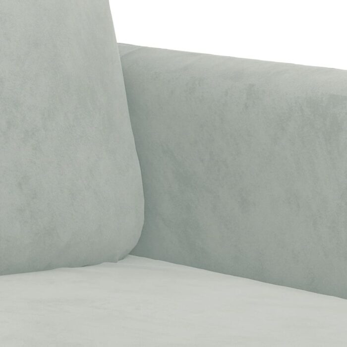Ensemble de canapés 2 pcs gris clair velours – Image 3
