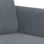 Ensemble de canapés 2 pcs gris foncé velours – Image 3