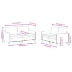Ensemble de canapés 2 pcs gris foncé velours – Image 5