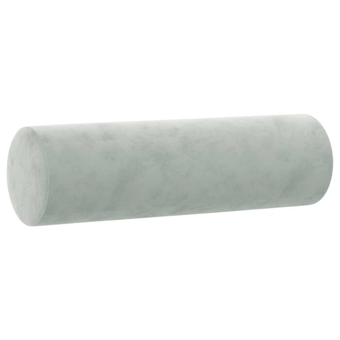 Ensemble de canapés 2 pcs avec coussins gris clair velours – Image 4