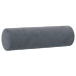 Ensemble de canapés 2 pcs avec coussins gris foncé velours – Image 4