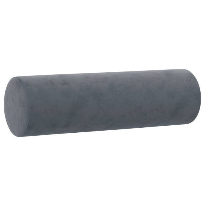Ensemble de canapés 2 pcs avec coussins gris foncé velours – Image 4