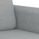 Ensemble de canapés 2 pcs coussins gris clair tissu – Image 3