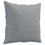 Ensemble de canapés 2 pcs coussins gris clair tissu – Image 3