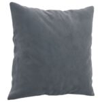 Ensemble de canapés 2 pcs avec coussins gris foncé velours – Image 3