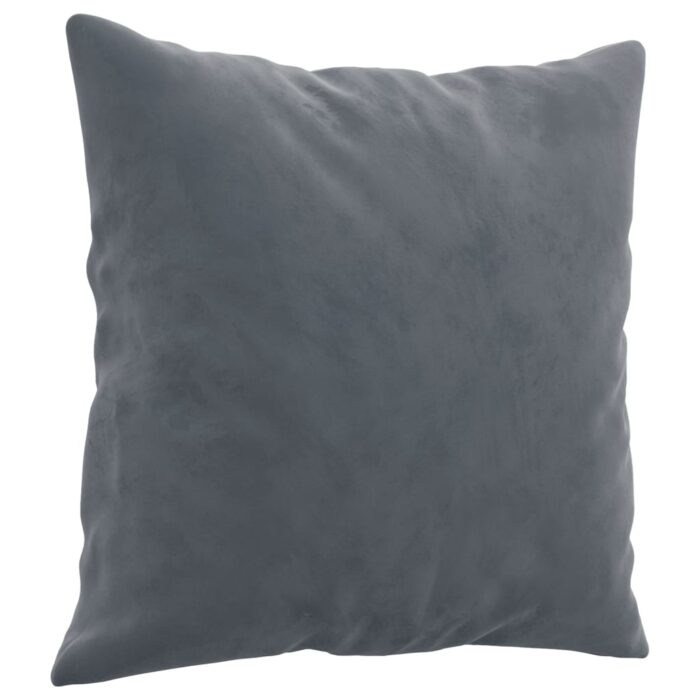 Ensemble de canapés 2 pcs avec coussins gris foncé velours – Image 3