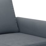 Ensemble de canapés 2 pcs avec coussins gris foncé velours – Image 4