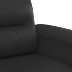Ensemble de canapés 2 pcs avec coussins Noir Similicuir – Image 3