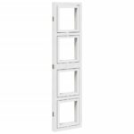 Cloison de séparation 4 panneaux blanc bois de paulownia massif – Image 4