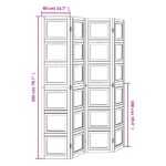 Cloison de séparation 4 panneaux blanc bois de paulownia massif – Image 7