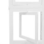 Cloison de séparation 5 panneaux blanc bois de paulownia massif – Image 5