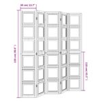 Cloison de séparation 5 panneaux blanc bois de paulownia massif – Image 7