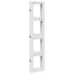 Cloison de séparation 6 panneaux blanc bois de paulownia massif – Image 4