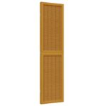 Cloison de séparation 3 panneaux marron bois paulownia massif – Image 3