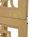 Cloison de séparation 6 panneaux marron bois paulownia massif – Image 5