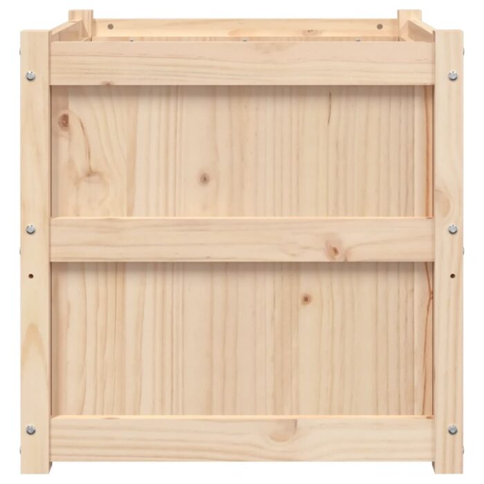 Jardinière d'extérieur 60x60x60 cm bois de pin massif – Image 3