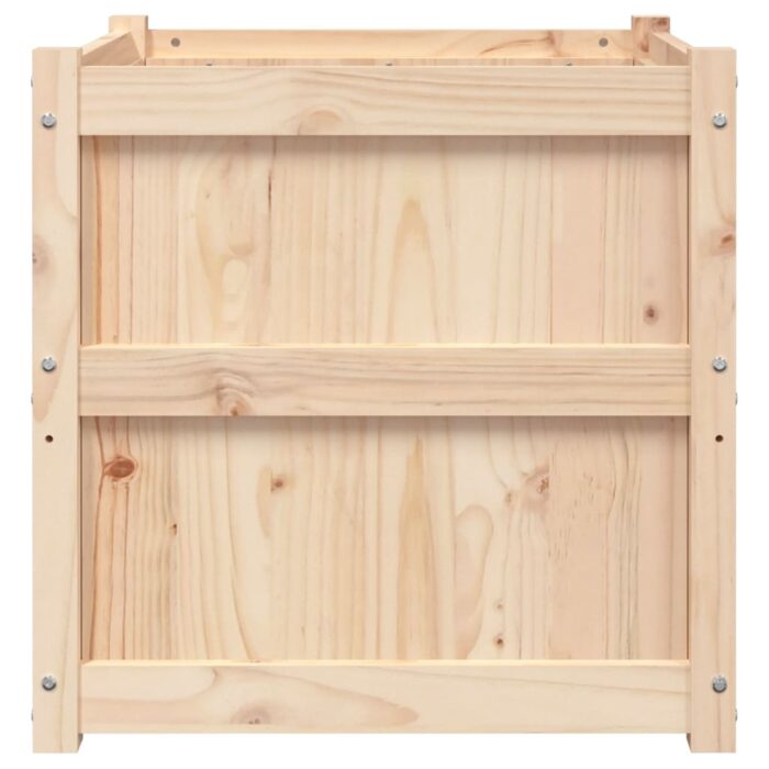 Jardinière d'extérieur 60x60x60 cm bois de pin massif – Image 4