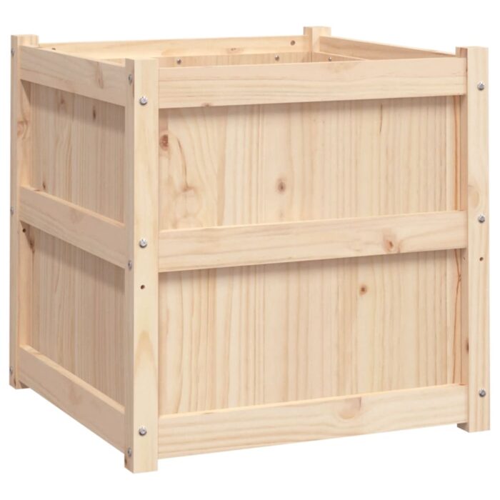 Jardinière d'extérieur 60x60x60 cm bois de pin massif – Image 5