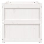 Jardinière blanc 60x60x60 cm bois de pin massif – Image 3