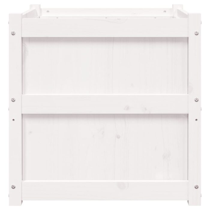 Jardinières 2 pcs blanc bois de pin massif – Image 5