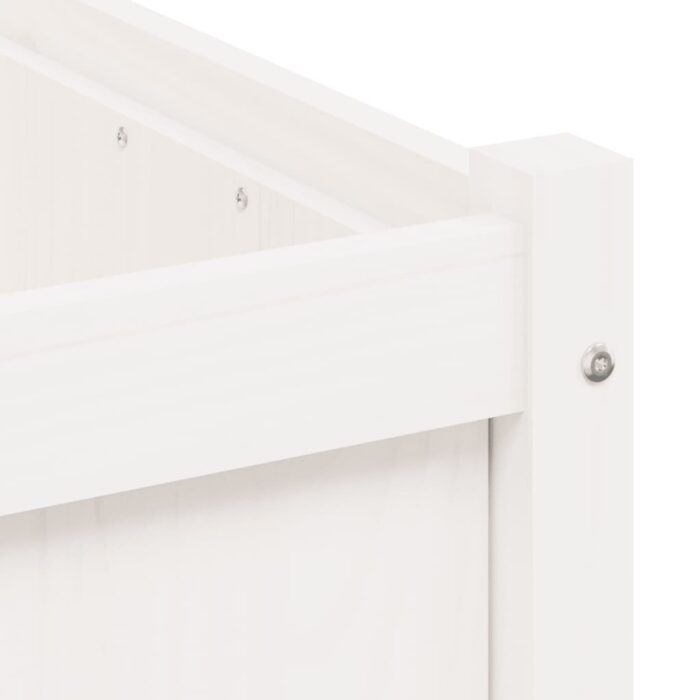 Jardinières 2 pcs blanc bois de pin massif – Image 8
