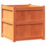 Jardinière cire marron 60x60x60 cm bois de pin massif – Image 5