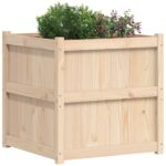 Jardinière d'extérieur 70x70x70 cm bois de pin massif – Image 2