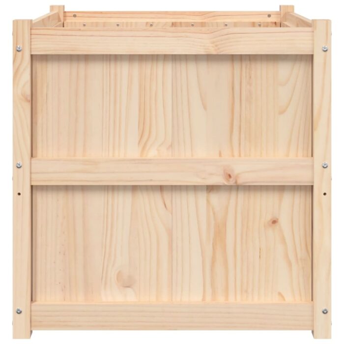 Jardinière d'extérieur 70x70x70 cm bois de pin massif – Image 3
