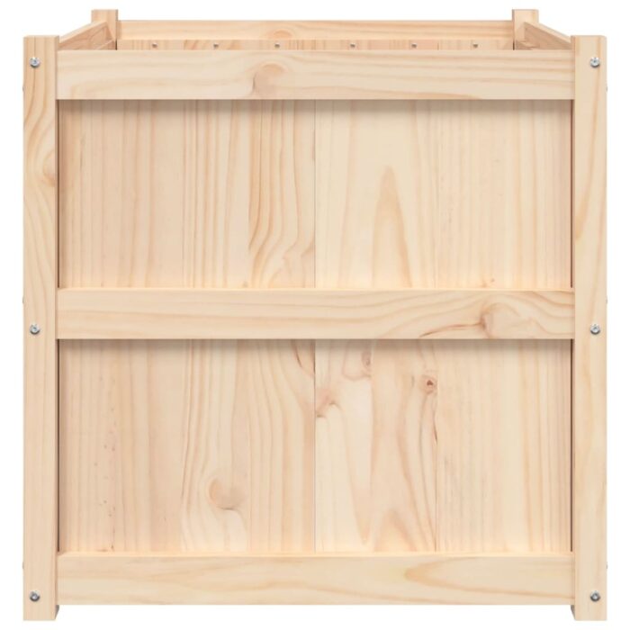 Jardinière d'extérieur 70x70x70 cm bois de pin massif – Image 4