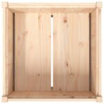 Jardinière d'extérieur 70x70x70 cm bois de pin massif – Image 6