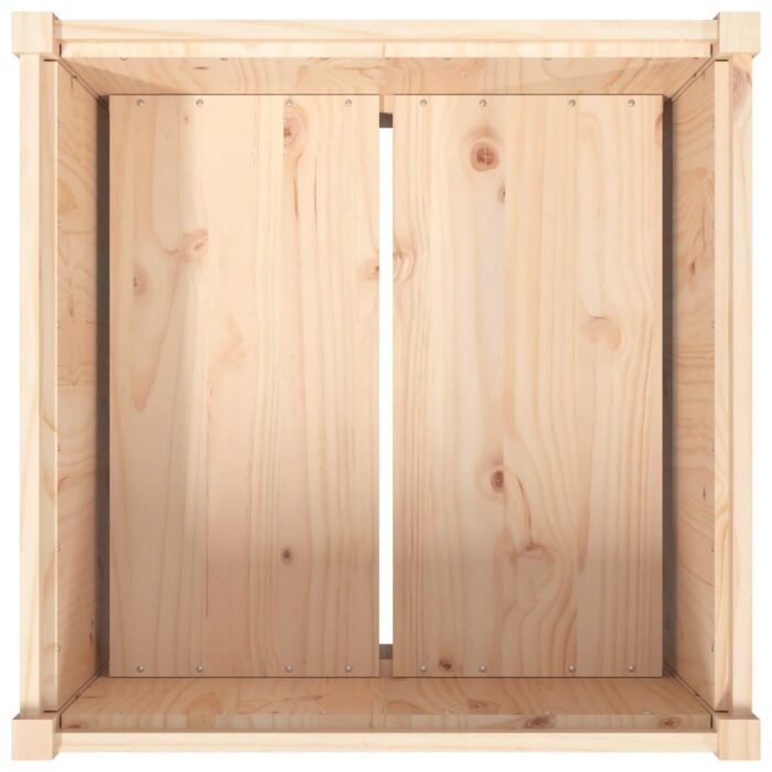 Jardinière d'extérieur 70x70x70 cm bois de pin massif – Image 6