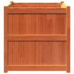 Jardinière cire marron 70x70x70 cm bois de pin massif – Image 3