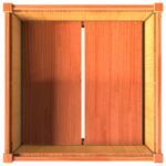 Jardinière cire marron 70x70x70 cm bois de pin massif – Image 5