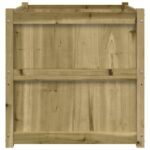 Jardinière d'extérieur 70x70x70 cm bois de pin imprégné – Image 3