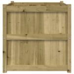 Jardinière d'extérieur 70x70x70 cm bois de pin imprégné – Image 4