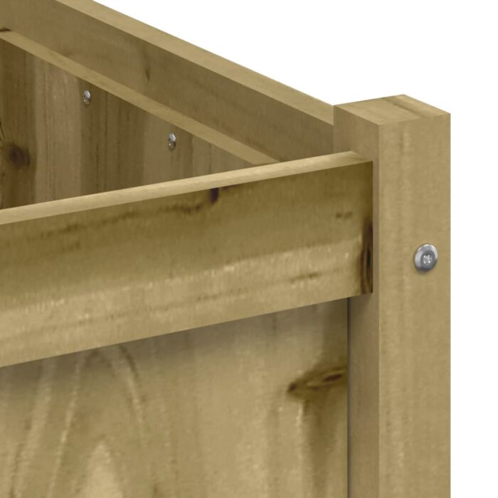 Jardinière d'extérieur 70x70x70 cm bois de pin imprégné – Image 7