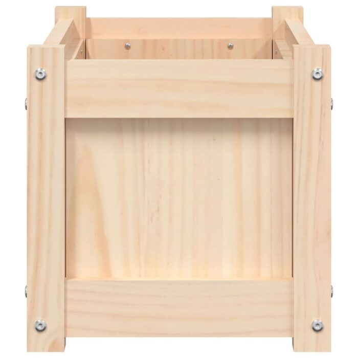 Jardinière d'extérieur 60x31x31 cm bois de pin massif – Image 4