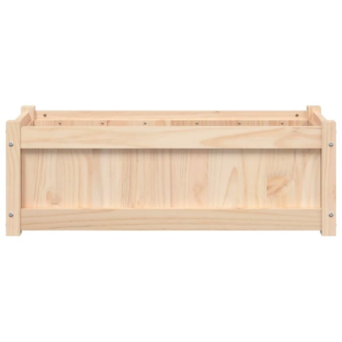 Jardinière d'extérieur 90x31x31 cm bois de pin massif – Image 3