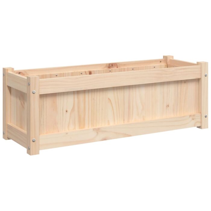 Jardinière d'extérieur 90x31x31 cm bois de pin massif – Image 5