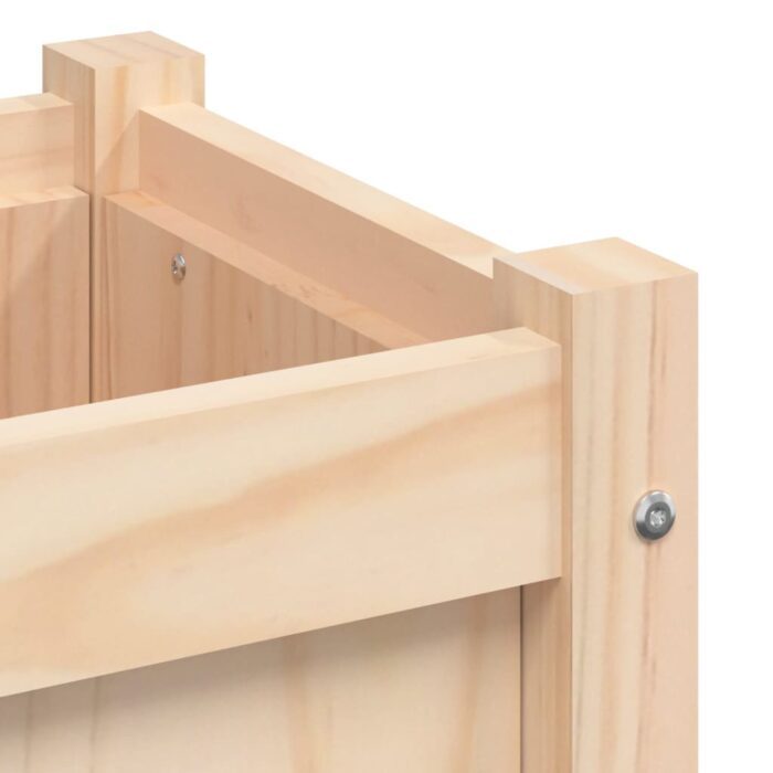 Jardinière d'extérieur 90x31x31 cm bois de pin massif – Image 7
