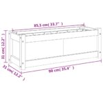 Jardinière d'extérieur 90x31x31 cm bois de pin massif – Image 9
