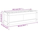 Jardinières 2 pcs blanc bois de pin massif – Image 10