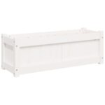 Jardinières 2 pcs blanc bois de pin massif – Image 3
