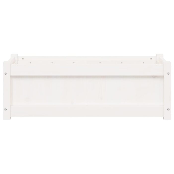 Jardinières 2 pcs blanc bois de pin massif – Image 4