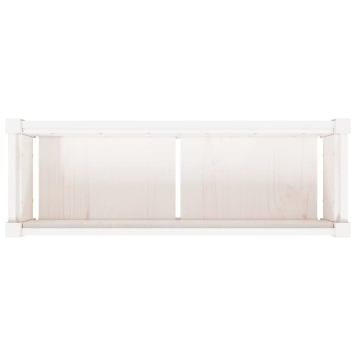 Jardinières 2 pcs blanc bois de pin massif – Image 7
